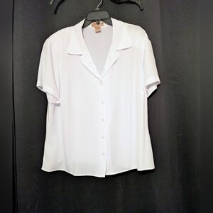 Notations White Women's Top Size 2X 100% Polyester